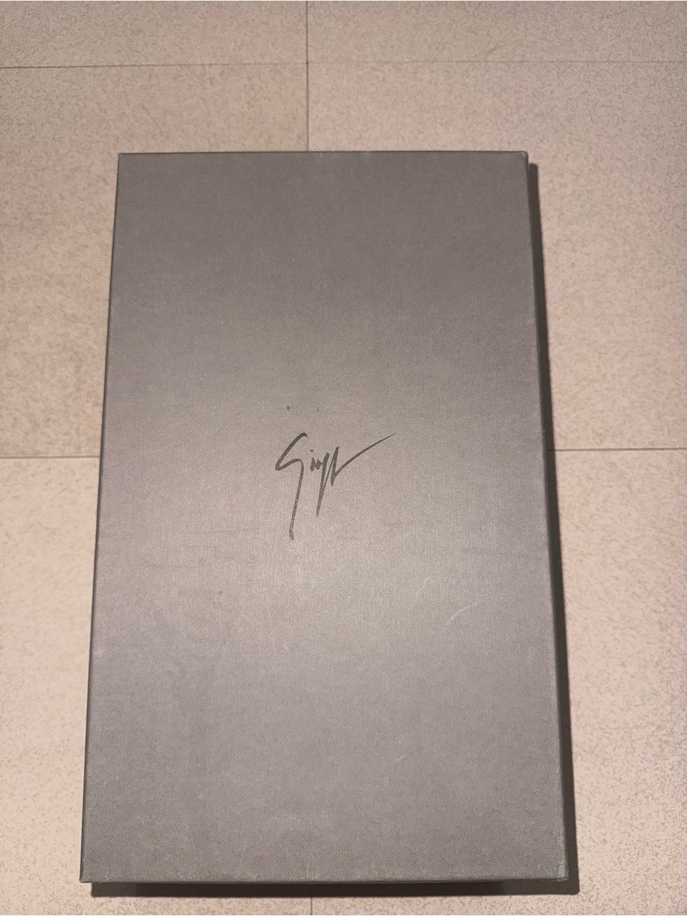 Giuseppe Zanotti Dark Gray Signature Shoe Box